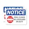 Signmission Pool Closed No Lifeguard On Duty Sign With Symbol, 5 in W x Rectangle, Vinyl Decal OS-2PACK-NS-D-35-L-17677 - alternate 1